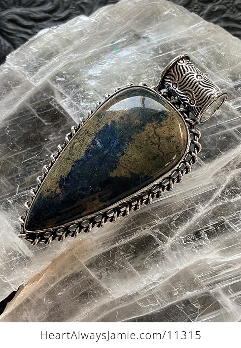 Blue Azurite Crystal Stone Jewelry Pendant - #pcx4Yo06vl0-3